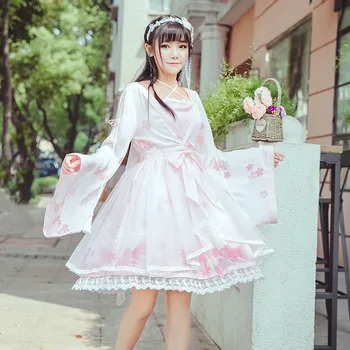 

Free New Arrival Direct Selling Shipping 2019 Lolita Chinawind Goldfish Gill Printed Fake Two Op Dresses 0923