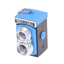 Промо-акция! Милый мини двойной объектив Reflex TLR камера Стиль светодиодный фонарик факел затвор Звук брелок