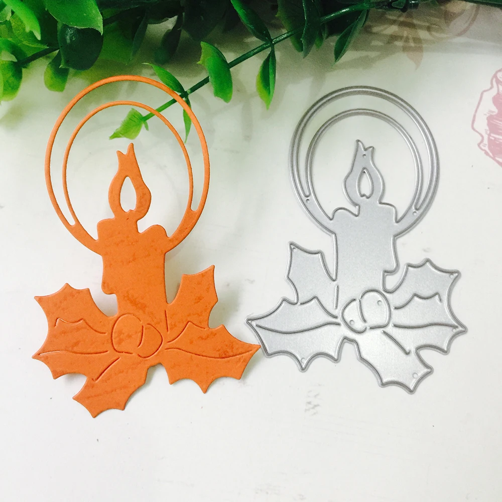 

58*85mm Candle Christmas Dies Metal Cutting Dies new 2018 scrapbooking dies metal Die Cuts background for gift