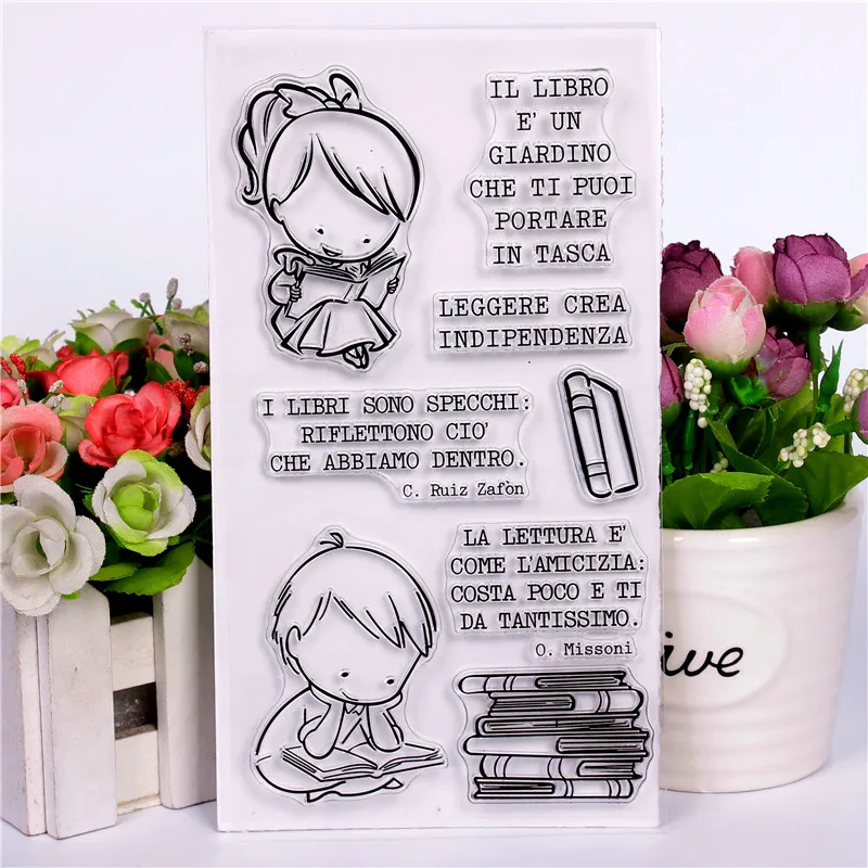 

Italian word fine blessing DLKSDI Transparent Clear Stamp DIY Silicone Seals Scrapbooking / Card Making/Photo Album Decoration