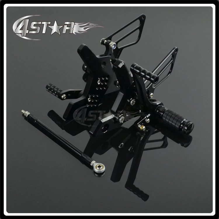 CNC Регулируемые подножки педали Подставки Для KAWASAKI Z750 Z1000 2004-2006 2004 2005 2006 мотоцикл - Цвет: black