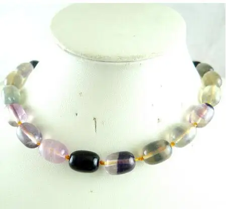 fashion Beautiful Natural stone fluorite beads pendant Handmade Chain Gem Jewelry Necklace For Women Party Wedding A10 | Украшения и
