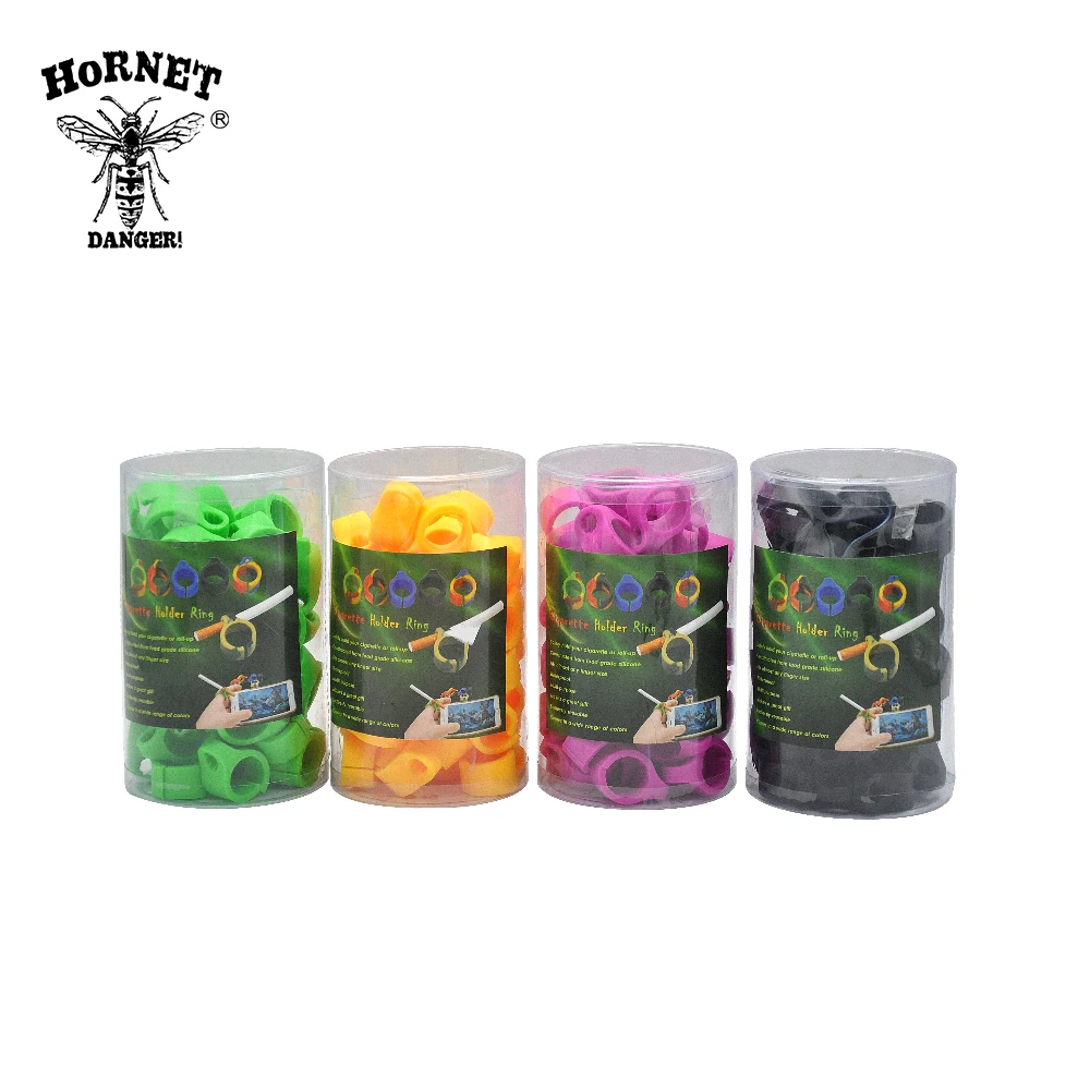 

30pcs/50Pcs Solid Color Silicone Ring Finger Hand Rack Cigarette Holder For Regular Smoking Accessories Gift