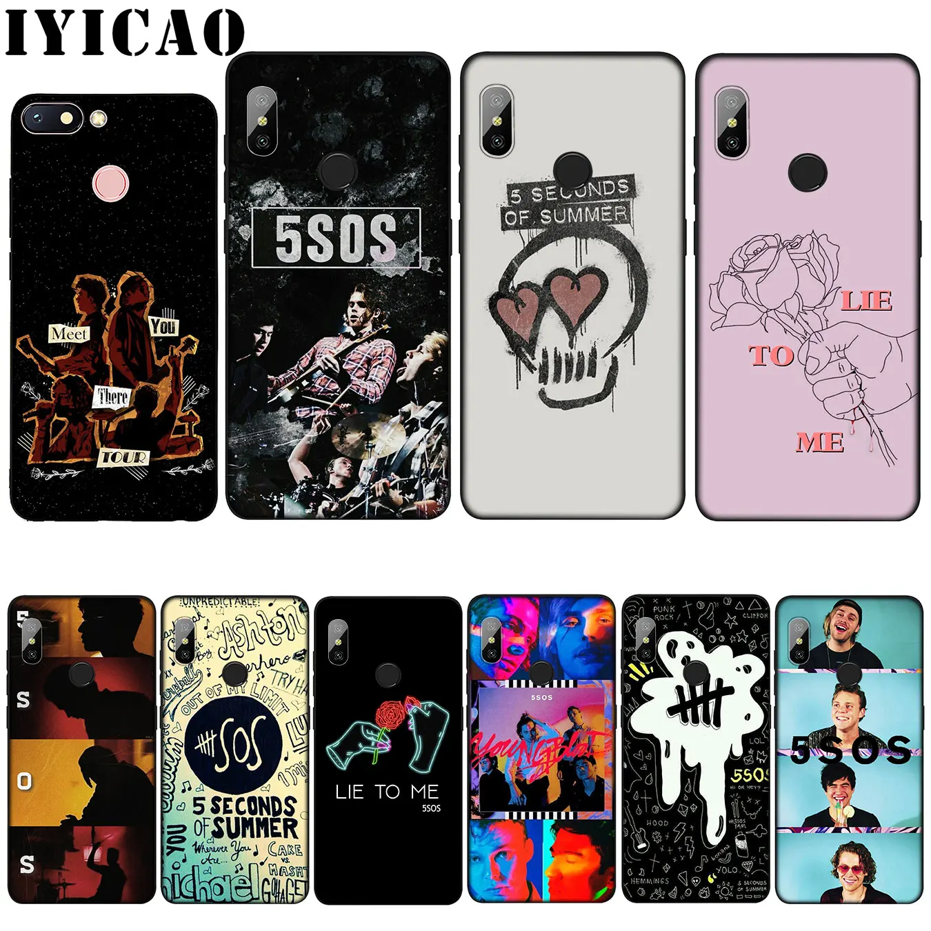 5Sos ремешок YOUNGBLOOD 5 секунд лета мягкий чехол для Xiaomi Mi 10 9 8 A3 A2 9T Pro Lite SE A1 CC9 CC9E 5X