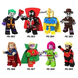 80 шт.. супер герой Blink Mar-Vell фигурка Spawn Joker Dr Fate Girl из стали Supergirl модель строительные блоки игрушки для детей