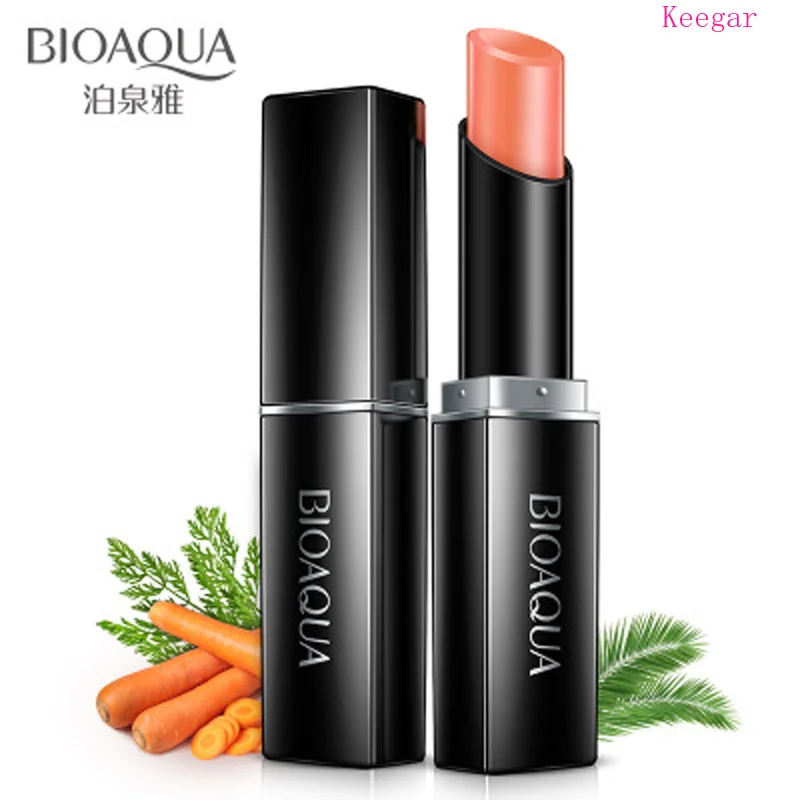 Натуральный бальзам для губ Bioaqua морковь с алоэ увлажняет крем бесцветный