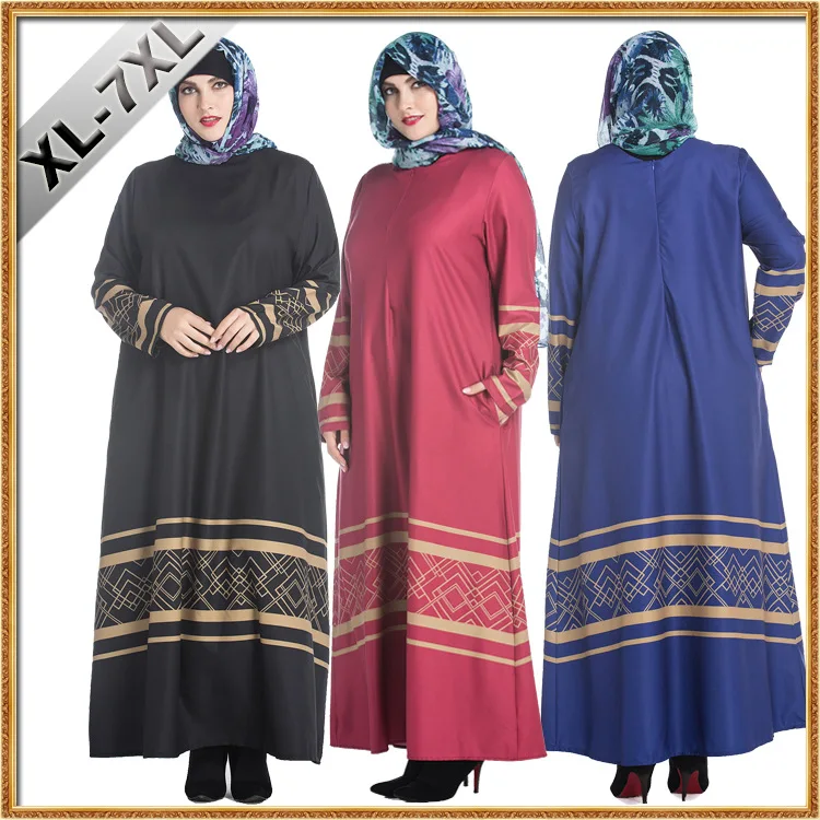 

New women's dresses Arabian robe long gown Malaysia dress Arabian dresses without Scarf maternity dresses plus size clothing7142
