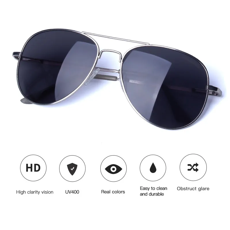 Мужские Солнцезащитные очки авиаторы в стиле ретро UV400|sunglasses women men|brand designer