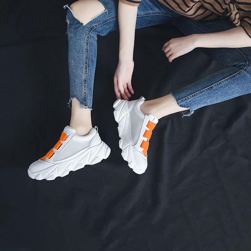 CuddlyIIPanda Breathable Gauze Summer Shoes Women Sneakers Candy Color Casual Shoes Platform Vulcanized Shoes Zapatillas Mujer