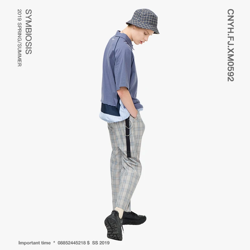 VIISHOW MenPant Plaid  Casual Slim Fit  Homme Classic Vintage Check Suit Trousers Pants Gray Casual Plaid Men KC1345192