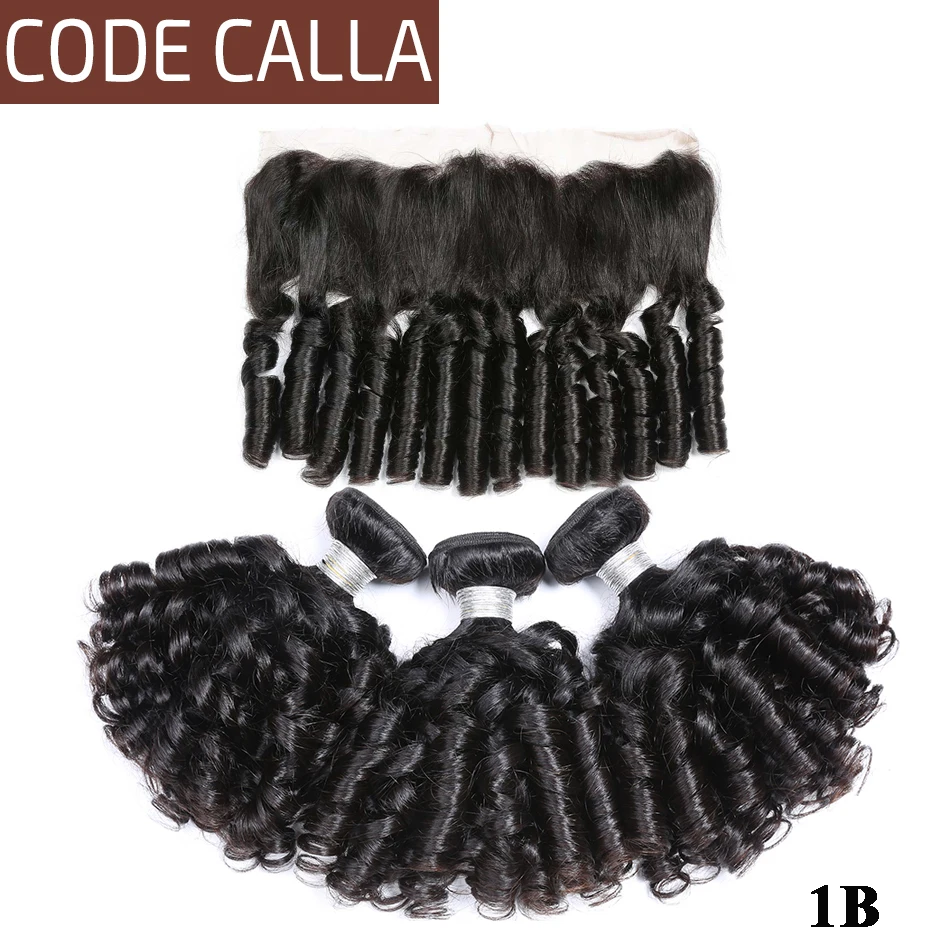 Код Calla Ombre Цвет подпрыгивающие пучки волнистых волос с 13*4 Кружева фронтальной свободной части бразильские необработанные девственные необработанные человеческие волосы