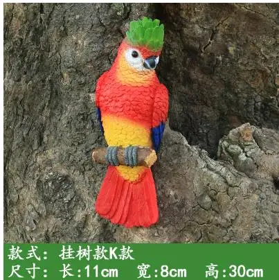 Настенные украшения попугай ремесла, креативное домашнее украшение птицы - Цвет: Style 3