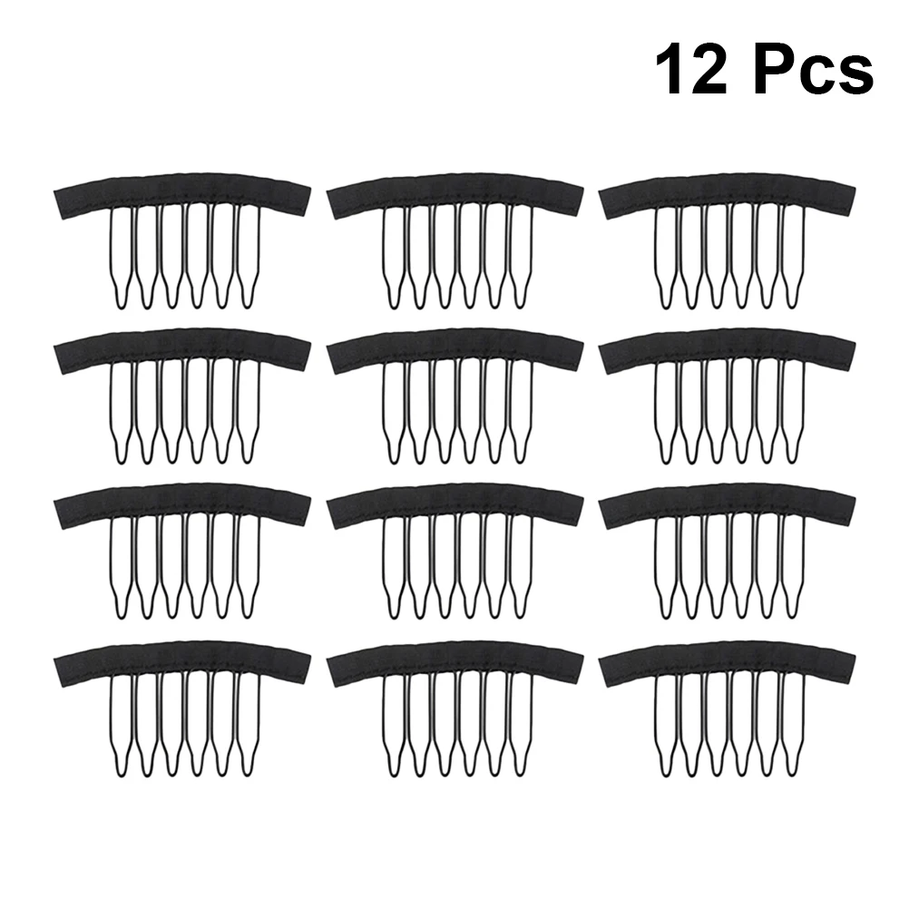 12 шт. парик заколка для волос 6 зубов зажим для наращивания из нержавеющей стали металлический зажим с задней частью для наращивания