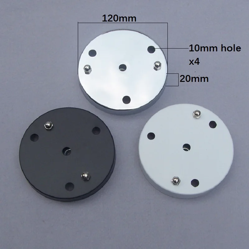 120x20 мм хром/белый/черный шнур подвесной светильник навес винтажная Потолочная пластина с декоративной гайкой