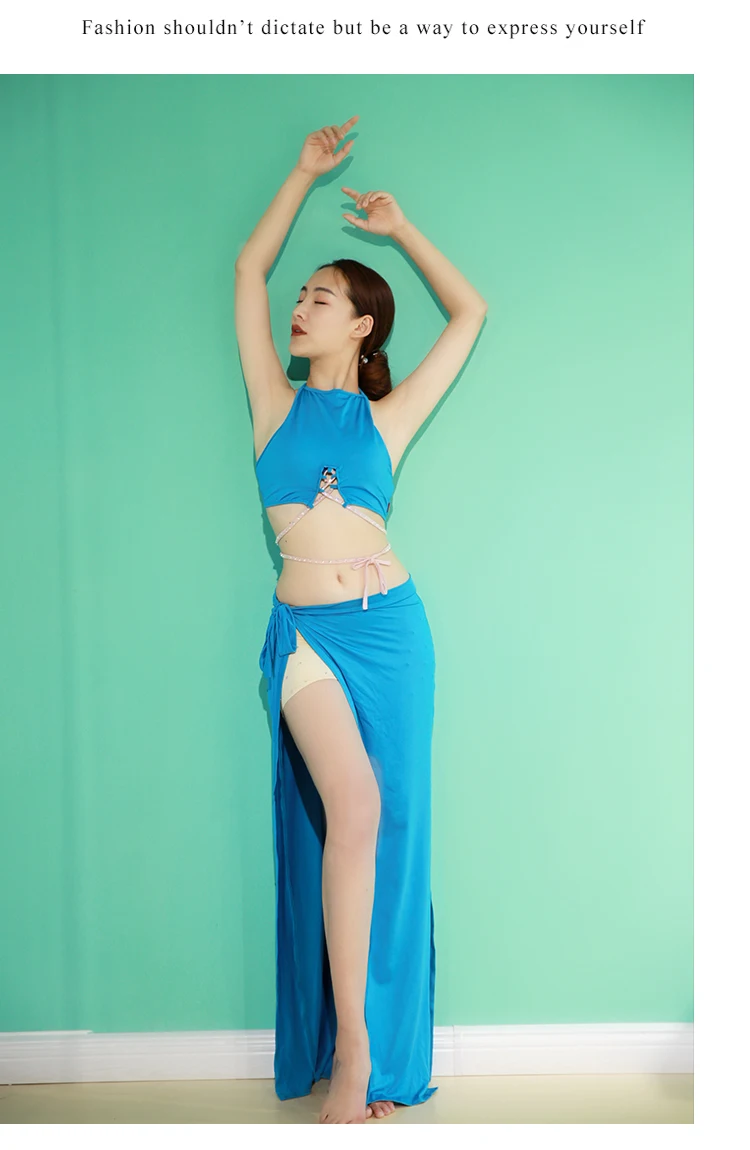 2018 лето новый костюм топ с груди pad + сексуальные юбки полноценно форма танец живота костюмы S, M, l, XL