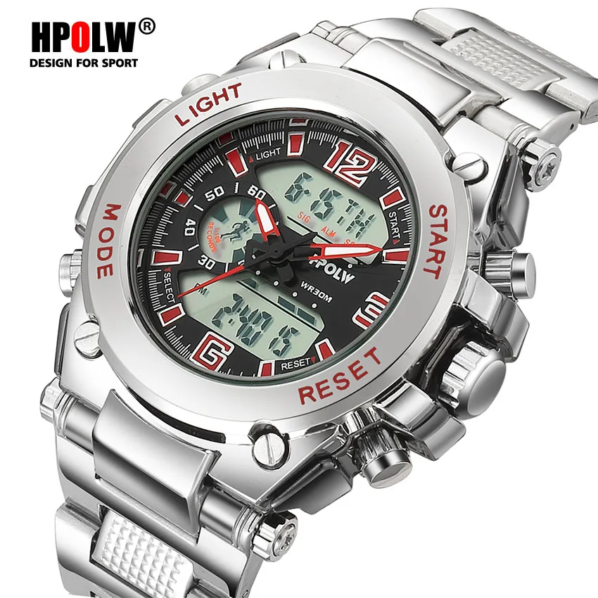 

NEW Men Watches Steel Luxury Brand Sport Men Military Waterproof Wristwatches Fashion Men's Quartz Digital Sports Watches