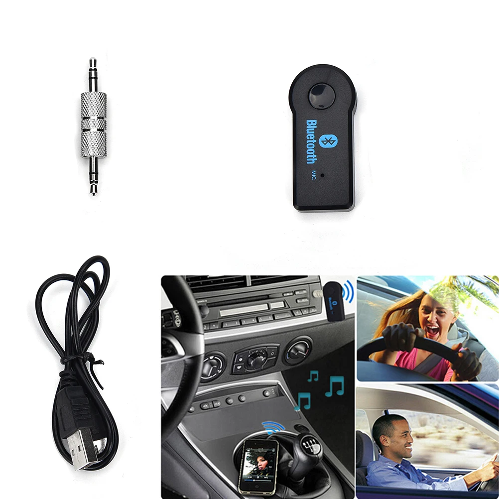 

Universal 3.5mm Car Bluetooth V3.0 Audio Music Receiver Adapter Auto AUX Streaming A2DP Kit for Speaker Headphone