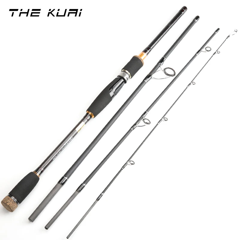 

THEKUAI Carbon Fiber Fishing Rod 2.1m 2.4m 2.7m 3.0m 4 Section Spinning Casting Travel Lure Rod Fishing Tackle Accessories
