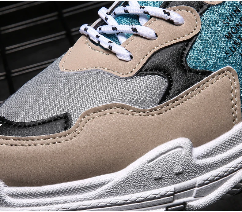 Men's Chunky Sneakers Dad Shoes Men Winter Classic With Fur High Platform Trainers Sneaker Black And White Sneakers Men Platform (2)