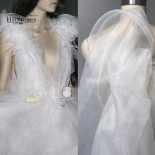 150 см* 100 см зашифрованная матовая пряжа Органза Прозрачная ткань шифрование пряжа декоративная юбка свадебная вуаль сетка шифон ткань