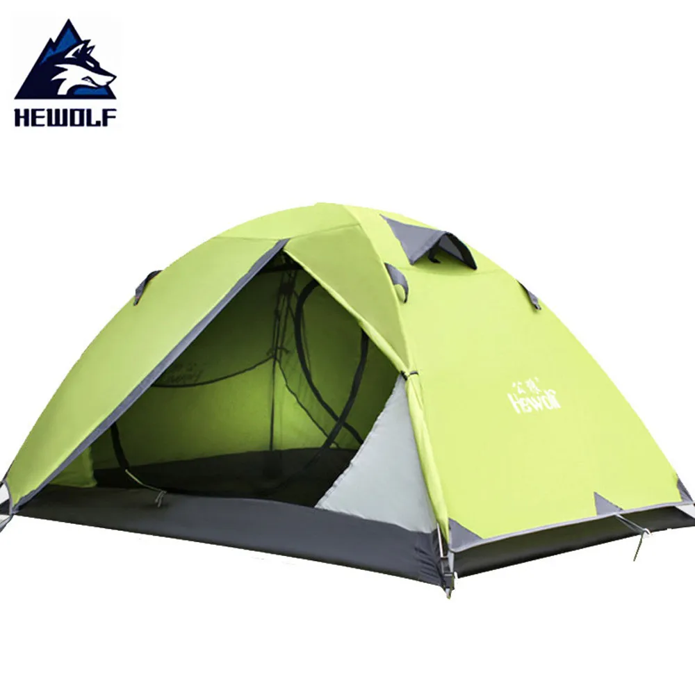 

Hewolf Outdoor Camping Tents Ultralight Waterproof Double Layer Aluminum Pole Hunting Fishing Cycling Hiking Beach Hiking Tents