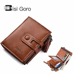 BISI GORO/роскошные мужские кошельки брендовый кошелек для мужчин на молнии из искусственной кожи кошелек мужской с высоким качеством