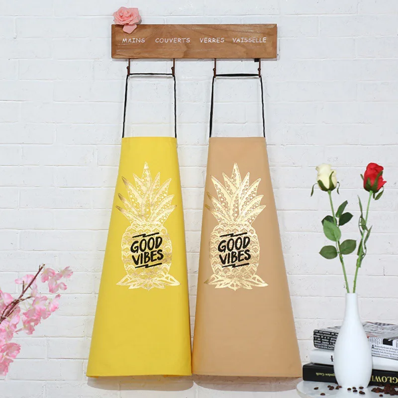 Kitchen Restaurant Cooking Aprons Cute Cartoon Pineapple Anti-fouling Apron Cleaning Tool Household Tools | Дом и сад