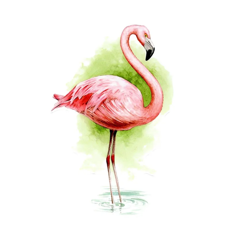 

9.7*15CM Interesting Flamingos Decor Colored PVC Personalized Car Sticker Bumper Car Window 11A0173