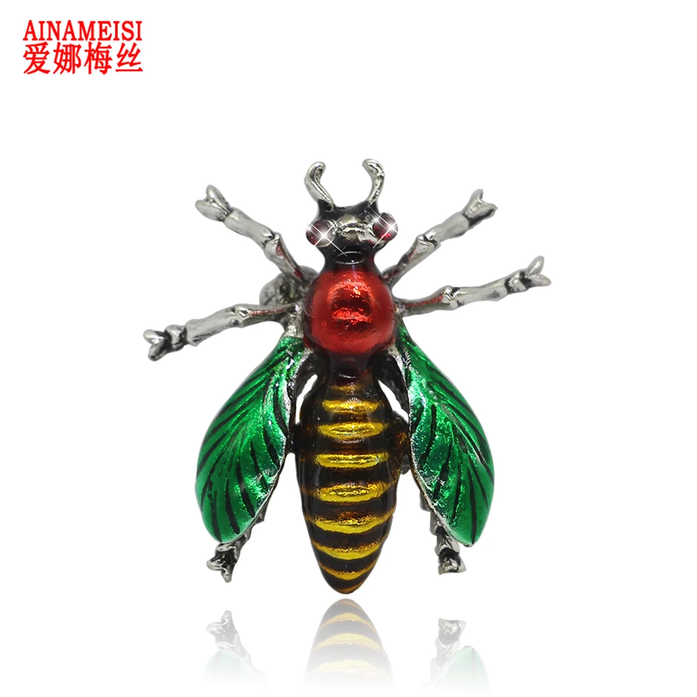 

AINAMEISI Multi color Enamel Bee Brooches for Women Cute Insect Collar Scarf Buckle Pins Men Clothes Jewelry Brooch Gift