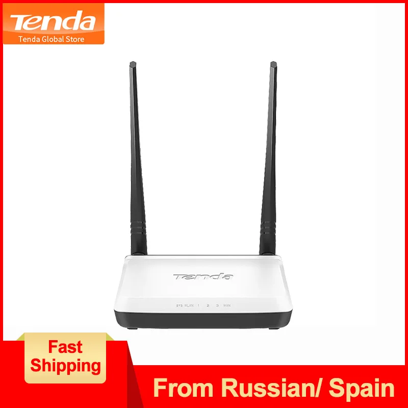 

Tenda N300 Wireless Router, 2 * 5dbi 300Mbps Wi-Fi Repeater,support WISP/Universal Repeater/AP Mode/Wireless switch, Easy Setup