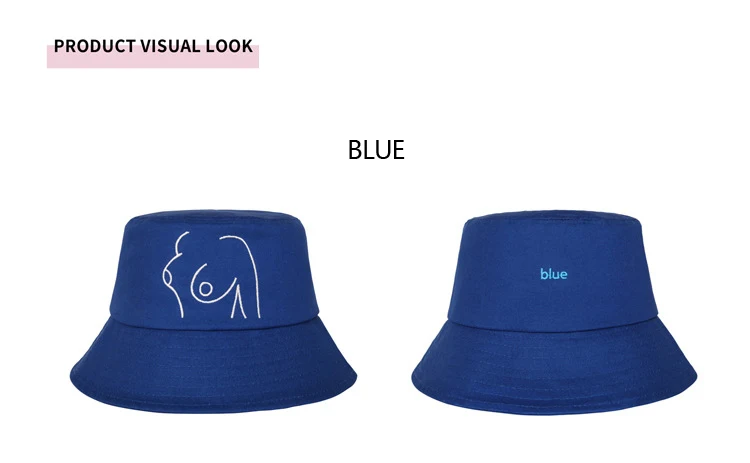 Новое поступление, модные оригинальные дизайнерские ковшовые шапки для мужчин и женщин, черная розовая плоская шляпа, кепка для улицы, Солнцезащитная шляпа - Цвет: Синий