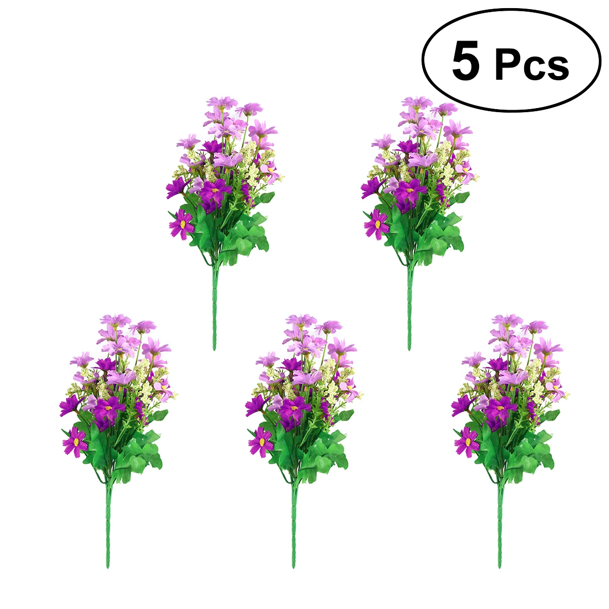 5pcs Artificial Flowers Silk Daisy Flowers Simulation Daisy Plants