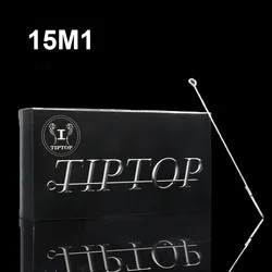 50PCS TIPTOP Premium Tattoo Needles 15M1 Disposable Sterilze 15 Single Magnum Tattoo Needles Free Shipping