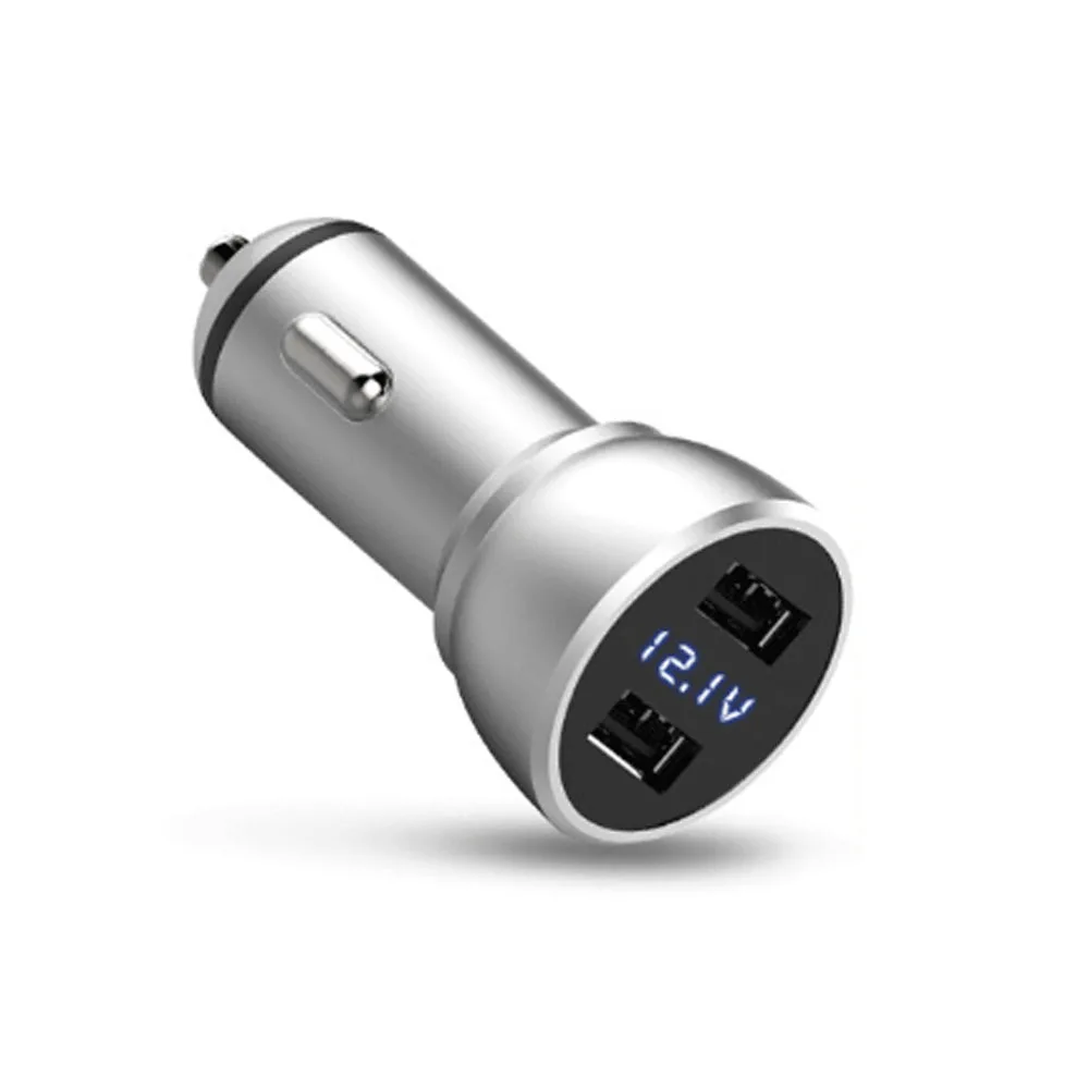 Mini Dual USB Car Charger Adapter 4.8A Metal Car Charger Mobile Phone