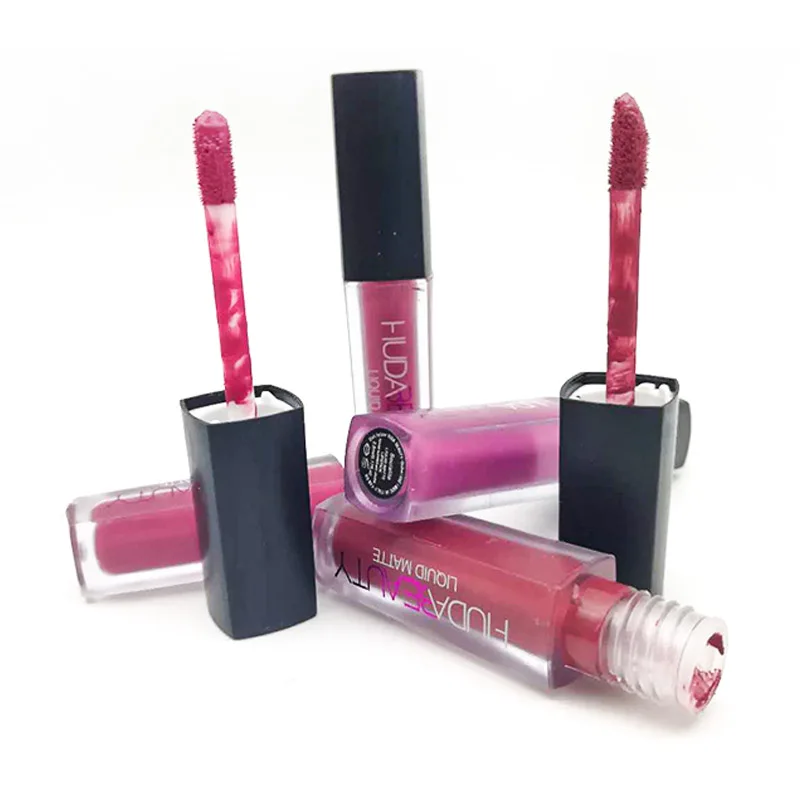 Paleta huda beauty 4 цвета матовая помада водостойкий питательный бархатная губная помада Красная губная помада, оттеночная набор для макияжа телесного цвета