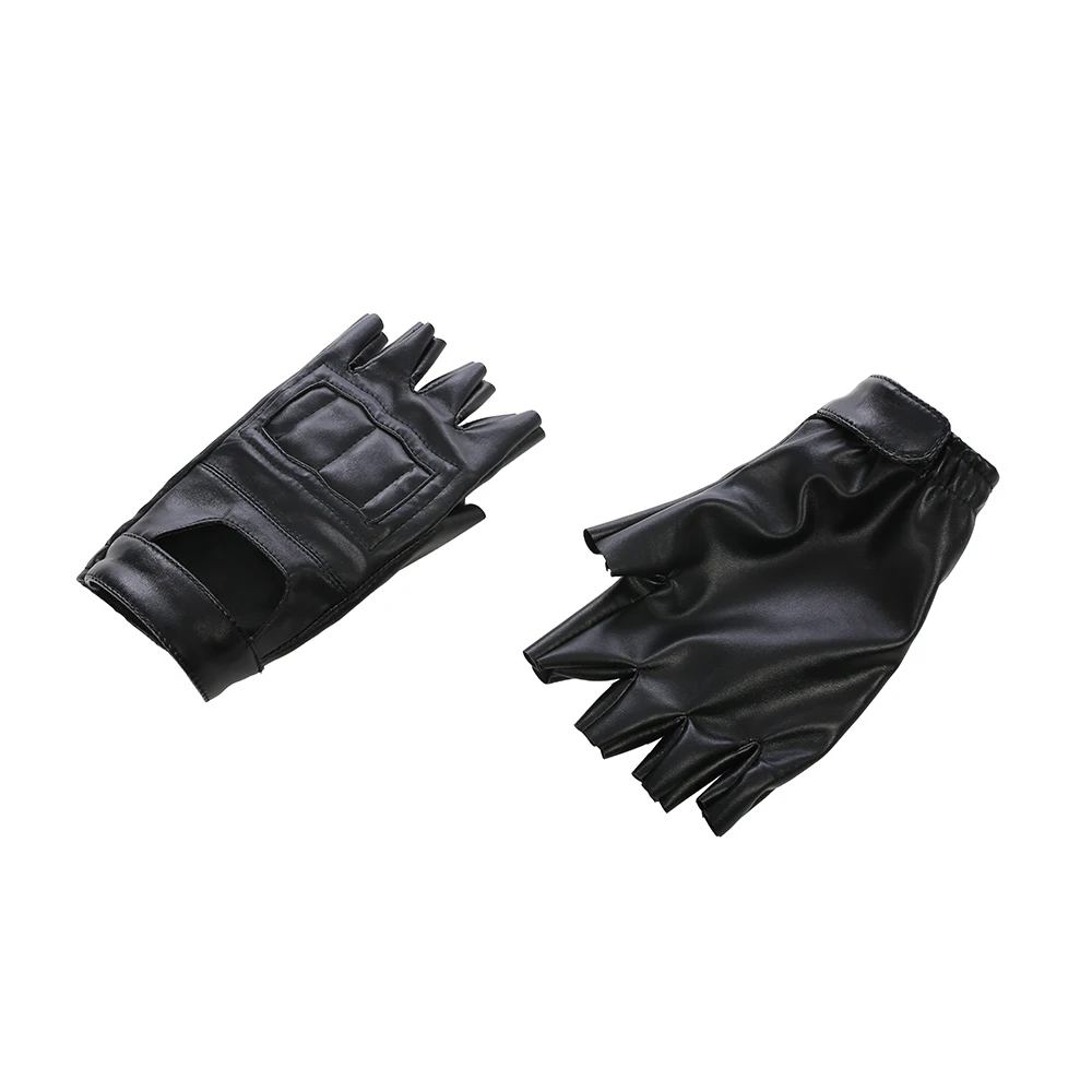 PUBG Cosplay Gloves PLAYERUNKNOWN'S BATTLEGROUNDS Black Leather Gloves