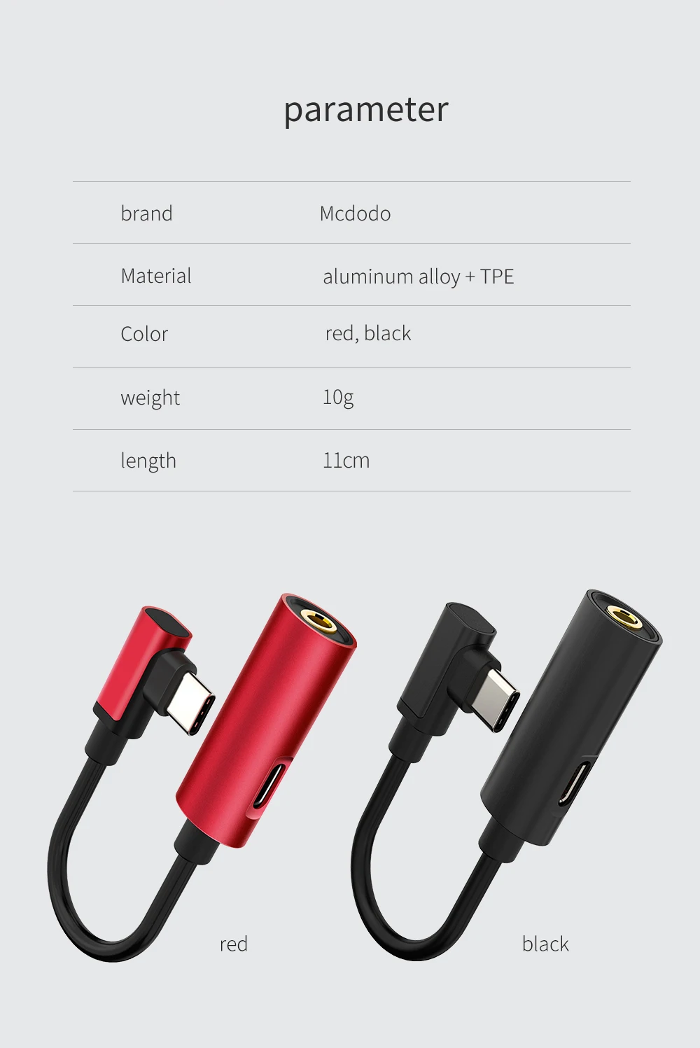 Mcdodo USB Type C Audio Cable Adapter USB C To 3.5mm Jack Splitter Earphone Adapter Aux Audio Connector for Huawei Xiaomi Redmi