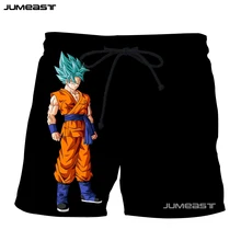 Jumeast Новое поступление 3D Короткие штаны с принтом японский классический Dragon Ball повседневное для мужчин спортивные свободные размеры шорты для женщи