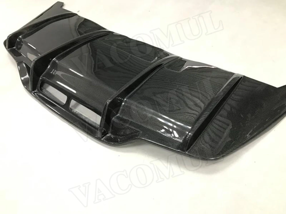 C Класс P Стиль углеродного волокна диффузор, губа на задний бампер для Mercedes Benz W205 C205 C63 AMG Coupe