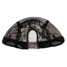 Elestic волосы парик Чистая шапки U часть внутренняя регулируемая для парика ткачество делая черный