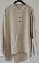 New product launch in the autumn of 2016, the original design loose big yards 100% cotton linen women’s shirt