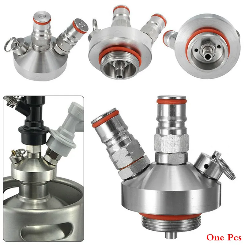 SUS304 Mini Keg Tap Dispenser,Beer Spear Double Quick Connector& ball