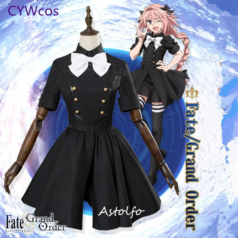 Fate/Apocrypha FGO Косплей Astolfo черный наездник женское платье униформа костюмы летние платья маскарадный костюм