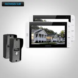 Homssecur 7 "проводной Hands-free видео и аудио Домашний домофон + металлический корпус камера 2C2M TC031 камера + монитор TM703-W (белый)