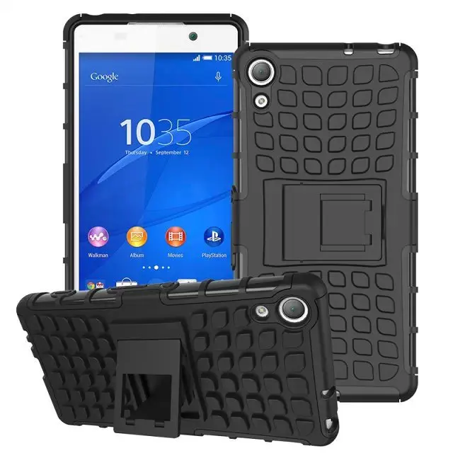 

for Z3Mini For Sony Xperia Z3 Compact Z3 Mini M55W D5803 Shock Proof Armor Heavy Duty Impact Case Stand Cover ZJ