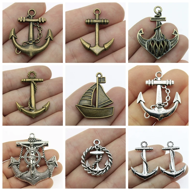 

Mix Ship Anchor Decor Charms For Jewelry Making Boat Anchor Diy Craft Supplies Men Jewelry Decorative Jewelry Gift