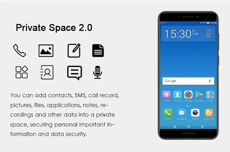 GIONEE F205 2GB RAM 16GB ROM MTK6739 1.3GHz Quad Core 5.45 Inch Full Screen Android 7.1 4G LTE Smartphone