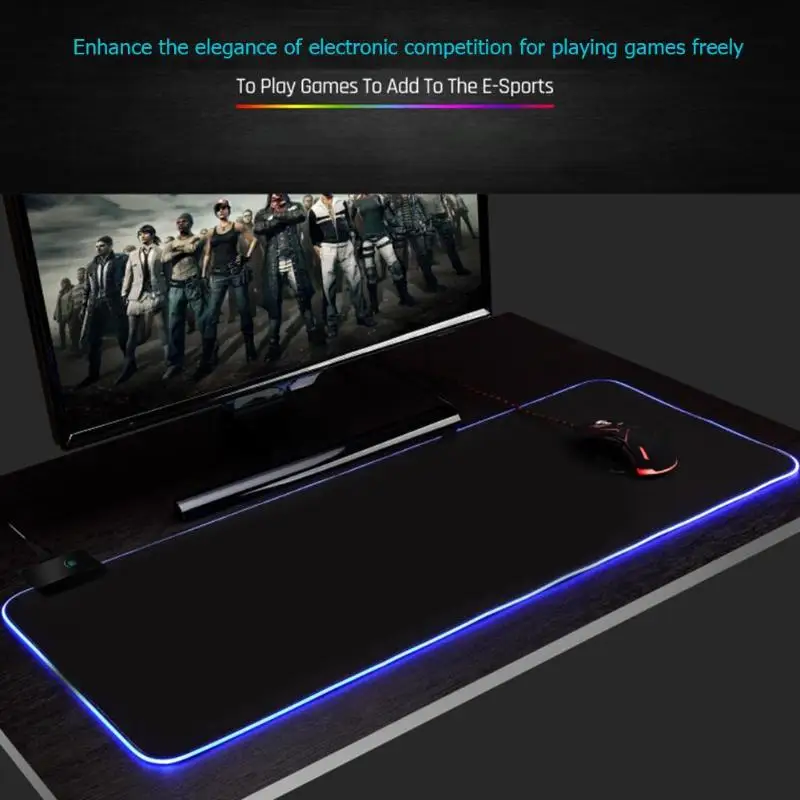 30*80 см светодиодный RGB коврик для мыши резиновое освещение игровой коврик для мыши настольные компьютеры противоскользящие игровые мыши коврик Micepad компьютерные аксессуары