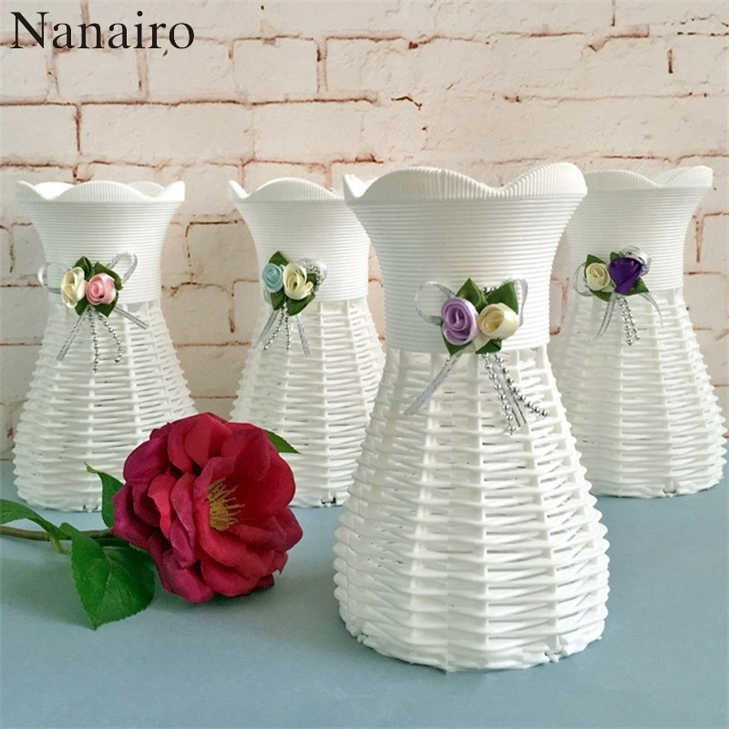 

2016 Artificial Flower Container Plastic White Tricycle Bike Design DIY Basket For Flower Plant Home Weddding Decoration