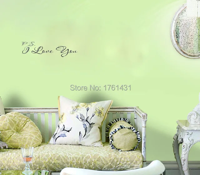 Ps Ich Liebe Dich Nette Cursive Dekoration Wohnzimmer Dekorative